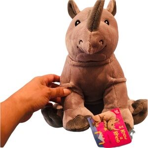 RHINO STUFFED ANIMAL ! SO SOFT! BRAND NEW & TAGS!